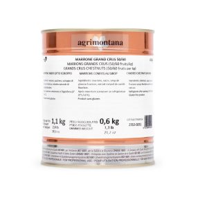   Agrimontana - Kandírozott Marroni Grand Crus gesztenye szirupban, 50-60 db/doboz, 1100g