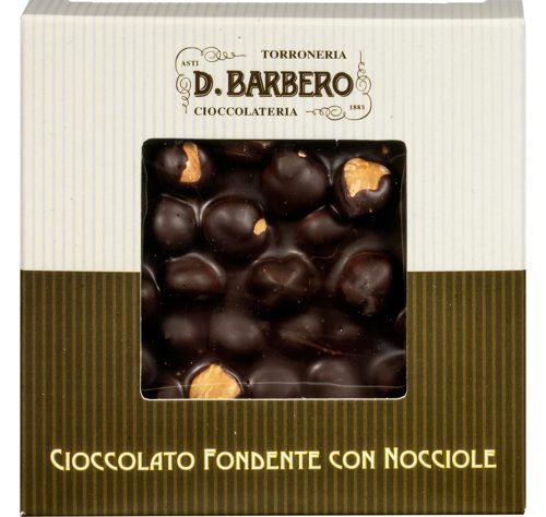 Barbero - Dark chocolate bar with whole hazelnuts, 120g