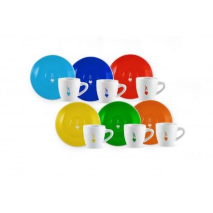 Bialetti Le Colorate coffee cup set (60ml), 6 pcs