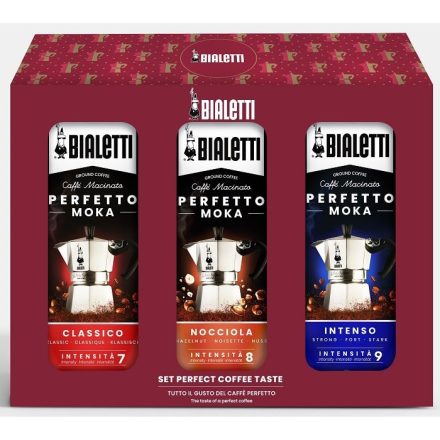 Bialetti Moka Perfetto ground coffee selection, 3x250g