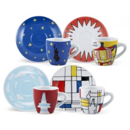 Bialetti Arte coffee cup with saucer set 4 pcs (60ml)