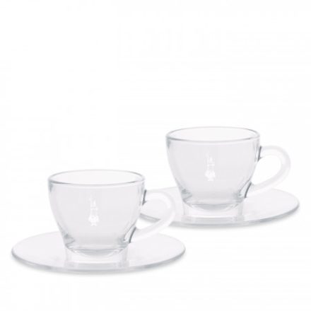 Bialetti Glass cappuccino cup with saucer set 2 pcs (165ml)