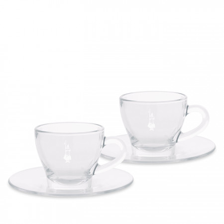 Bialetti Üveg cappuccino csésze szett (165ml), 2 személyes