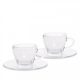 Bialetti Üveg cappuccino csésze szett (165ml), 2 személyes