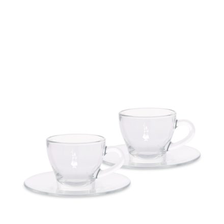 Bialetti Glass espresso cup with saucer set 2 pcs (60ml)
