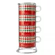 Bialetti - Cappuccino Cups with Stand, set of 4 - Ciao Italia Collection