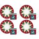 Bialetti Winter Wonderland Coffe cups with saucers for 4 people