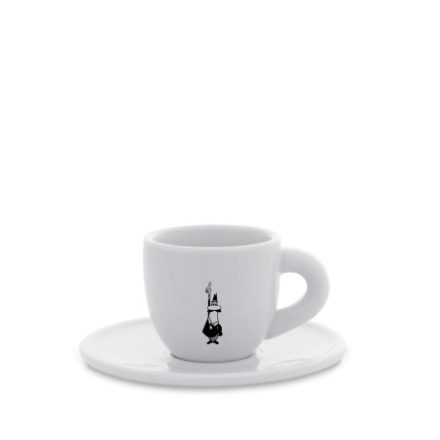 Bialetti White coffee cup with saucer set 1 pc (80ml)