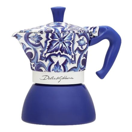 Bialetti - Dolce&Gabbana Moka Induction Blu Mediterraneo kotyogós kávéfőző, 4 adagos