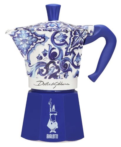 Bialetti - Dolce&Gabbana Moka Express Blu Mediterraneo 6 cups coffee maker