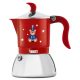 Bialetti - Fiammetta Induction piros kotyogós kávéfőző, 2 csészés - Karácsonyi Maci Kollekció