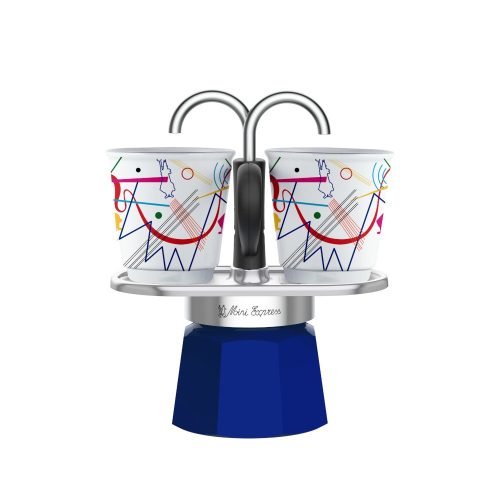 Bialetti Mini Express kotyogós kávéfőző 2 csészével, 2 adagos, Kandinsky kiadás