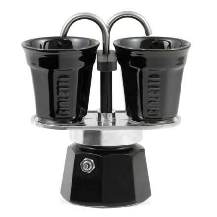 Bialetti Mini Express kotyogós kávéfőző 2 csészével, 2 adagos, fekete