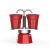 Bialetti Mini Express kotyogós kávéfőző 2 csészével, 2 adagos, piros