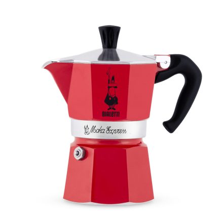 Bialetti Moka Express 3 cups coffee maker, red