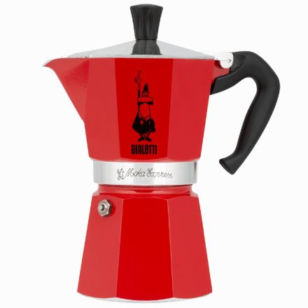 Bialetti Moka Express 6 cups coffee maker, red