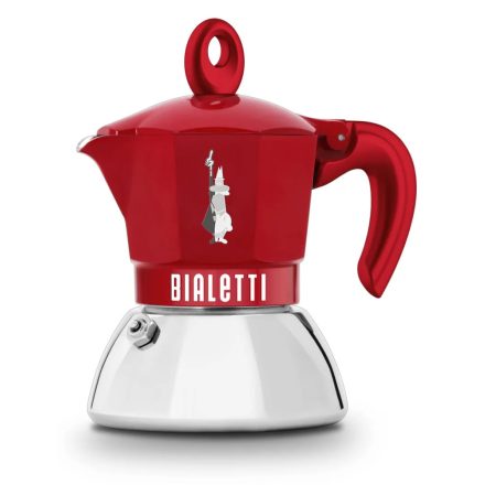 Bialetti Exclusive Moka Express Induction, 2 adagos piros indukciós kotyogós kávéfőző
