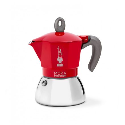 Bialetti Moka Induction coffee maker, red - 6 cup
