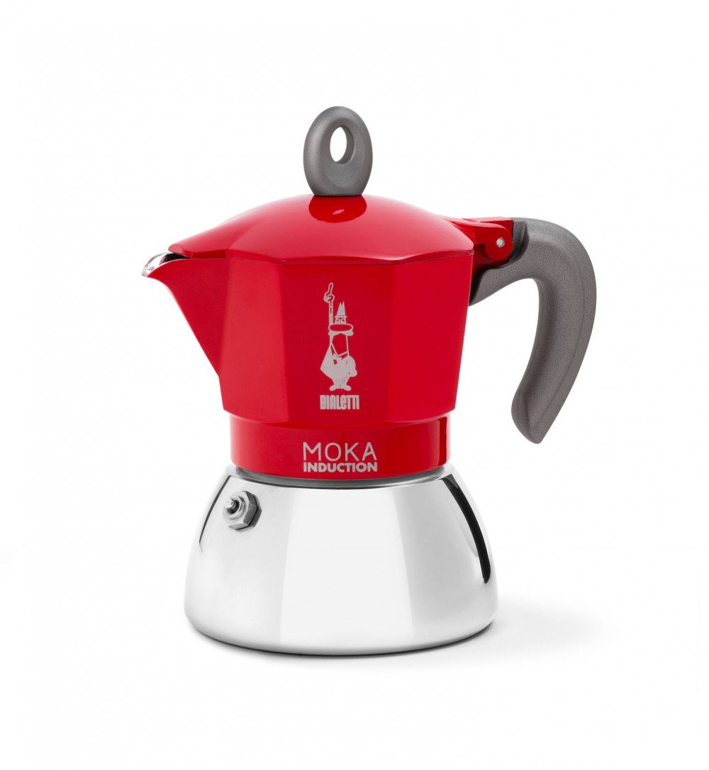MOKA EXPRESS INDUCTION RED 6 CUPS - HEIROL Global - Kitchenware for life