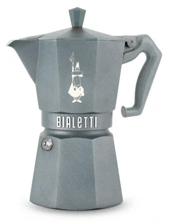 Bialetti Moka Induction Octagonal kotyogós, indukciós kávéfőző, 6 adagos, ezüstszürke