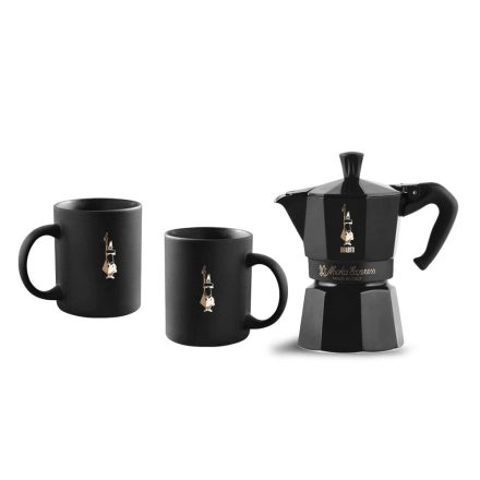 Bialetti Moka Express Black Star Edition, 6 portion + 2 mugs