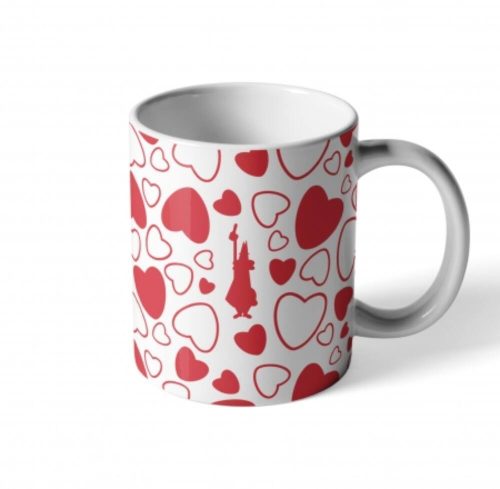 Bialetti szívecskés kávésbögre 160ml, fehér