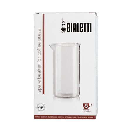 Bialetti  Preziosa Dugattyús kávéfőző (French Press) tartalék üveg, 1l