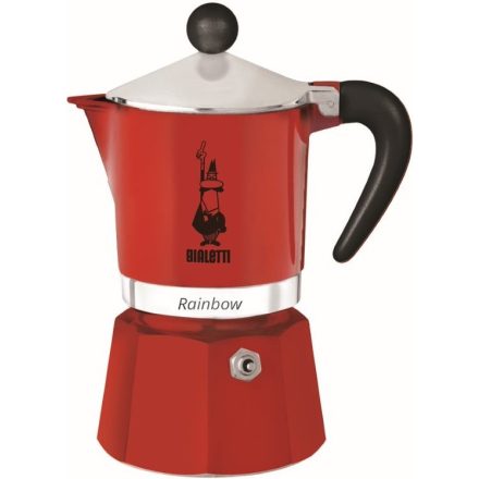 Bialetti Rainbow 3 cups coffee maker, red