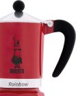 Bialetti Rainbow 1 cup coffee maker, red
