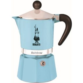 Bialetti Rainbow kotyogós kávéfőző, 3 adagos, türkiz