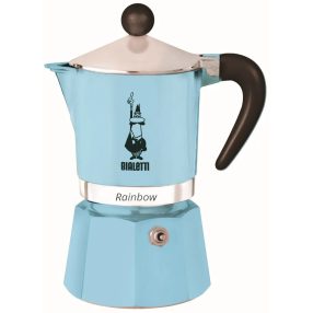 Bialetti Rainbow kotyogós kávéfőző, 1 adagos, türkiz