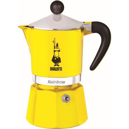Bialetti Rainbow 3 cups coffee maker, yellow
