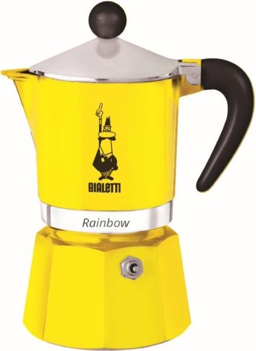 Bialetti Rainbow 3 cups coffee maker, yellow