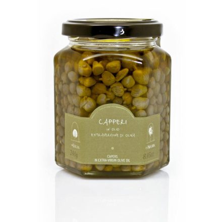 La Nicchia Capers in olive oil, small size, 200g