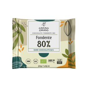   Cacao Crudo -  Bio étcsokoládé (80%) nyers kakaóból, 30g