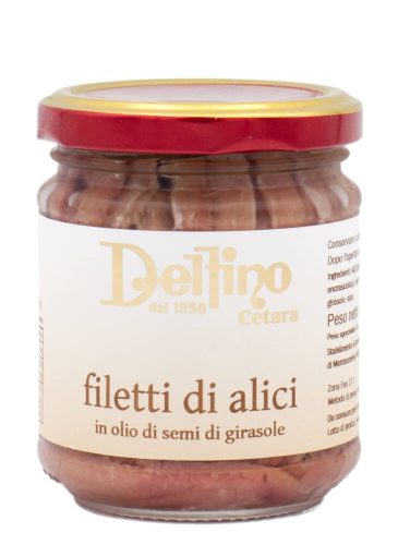 Delfino Szardella filé olajban, 180g