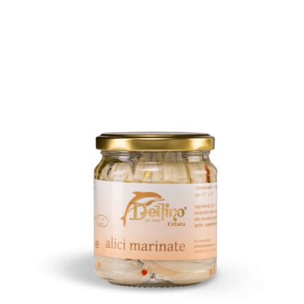 Delfino Marinated anchovy fillets in sunflower oil, 180g