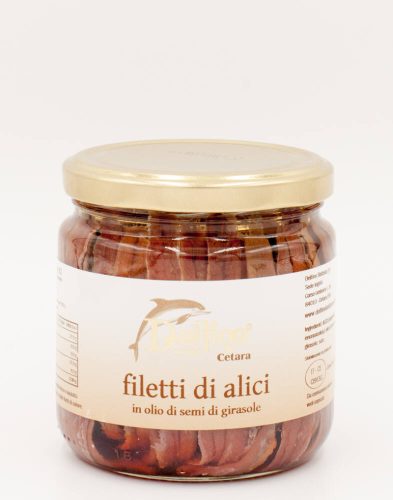 Delfino Szardella filé olajban, 410g