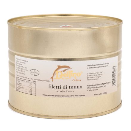 Delfino Tuna fillets in olive oil, 1700g