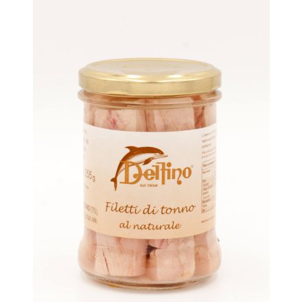Delfino Tuna fillets in natural brine, 255g