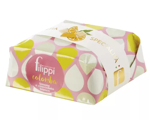 Filippi Limone e Cioccolato bianco - candied lemon & white chocolate colomba, 750g