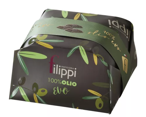 Filippi Extravergine & Cioccolato - extra virgin olive oil & dark chocolate panettone, 1kg