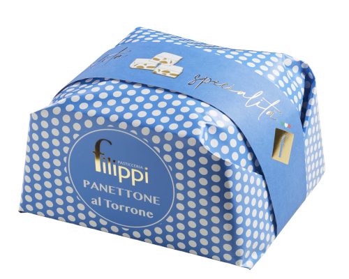 Filippi Torrone - panettone with almond nougat, 500g