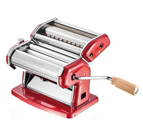 Imperia iPasta pasta machine with 2 cutting heads, red