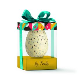   La Perla di Torino - EGGO Fehércsokoládés óriás húsvéti tojás kekszdarabokkal, 200g