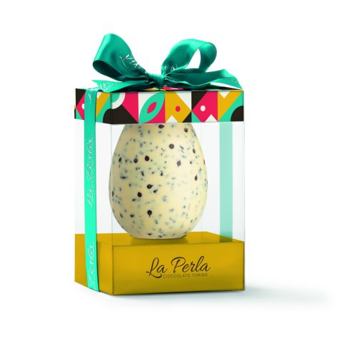 La Perla di Torino - EGGO Giant Easter egg with white chocolate and cookies, 200g