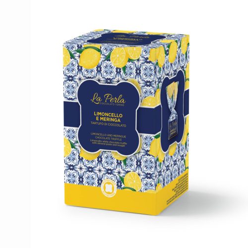 La Perla di Torino - Limoncello and meringue chocolate truffle box, 150g