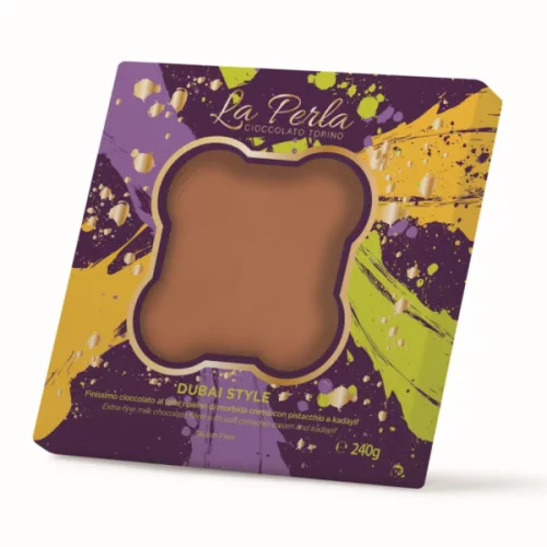 La Perla di Torino - Milk chocolate filled with pistachio cream and kadayif pastry, 240g