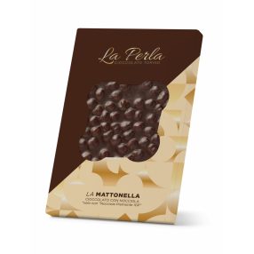   La Perla - Nagy étcsokoládé tábla piemonti mogyoróval "La Mattonella", 450g