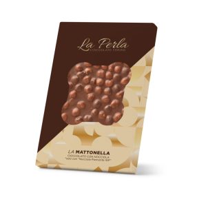  La Perla - Nagy tejcsokoládé tábla piemonti mogyoróval "La Mattonella", 450g